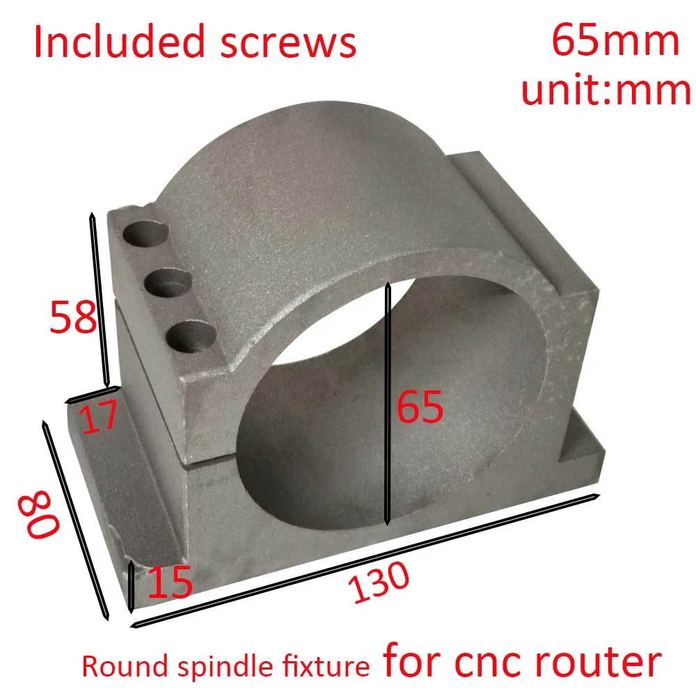 62/65/80/100/125 دعامة تثبيت المغزل باستخدام الحاسب الآلي، حامل مشبك من سبائك الألومنيوم لمغزل طحن آلة الحفر #3