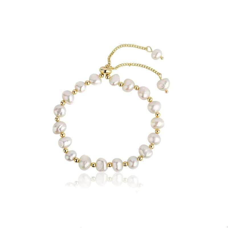 Mode 100% Barock Süßwasser Perle 14K Gold Gefüllt Weibliche Armband Großhandel Schmuck Für Frauen Geburtstag Geschenke Billig – Detail 8