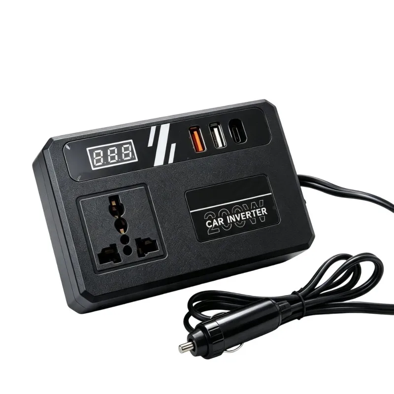Simple Car Power Inverter DC12V/DC24V To AC 110V/AC 220V Portable Converter With Type-C PD Fast Charging& USB Port