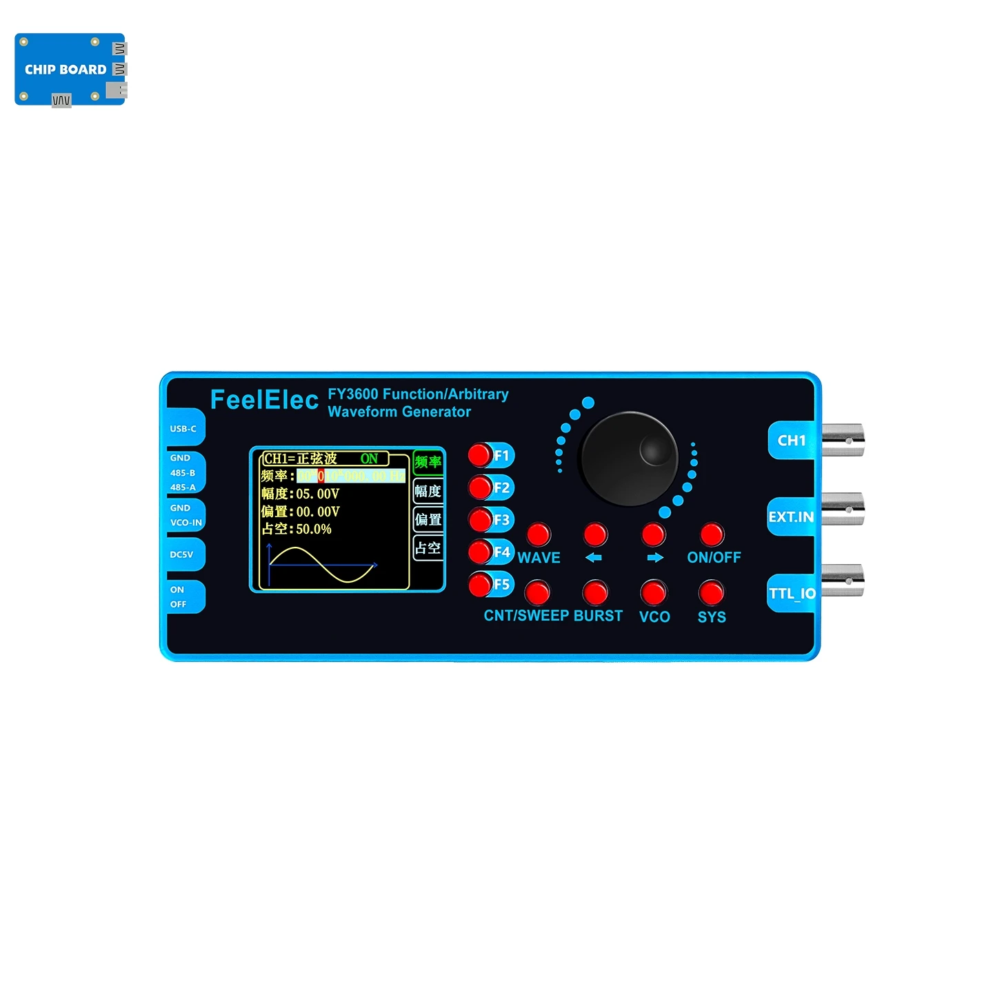 

FeelElec FY36 Signal Generator 20MHz DDS Arbitrary Waveform Multi Pulse High Frequency Counter