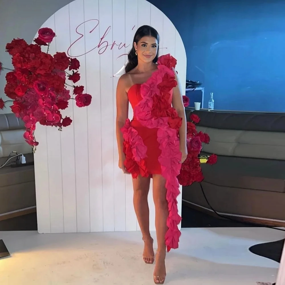 

Красно-розовые накладные женские мини-платья с отделкой оболочкой, разноцветные короткие женские платья для дня рождения, выпускного вечера, платья на молнии