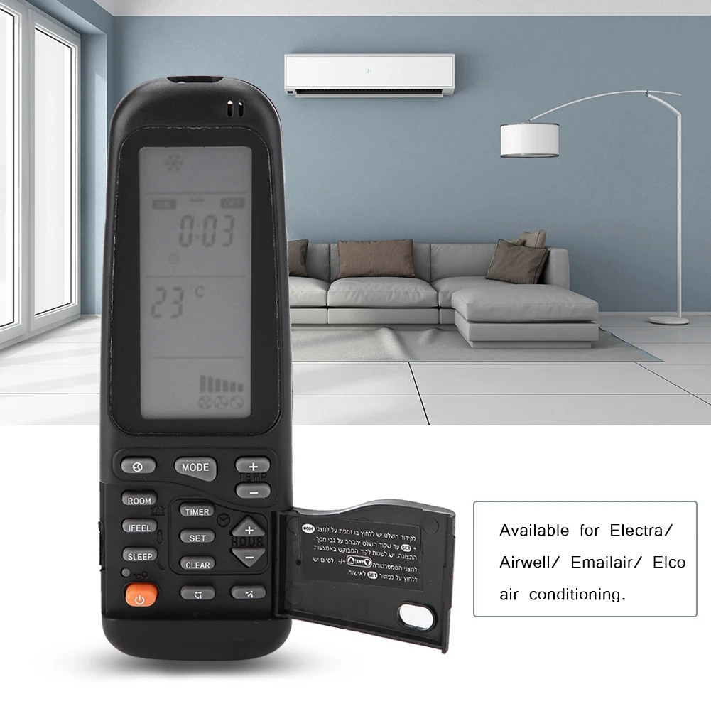 Reemplazo del control remoto del aire acondicionado Control remoto del aire acondicionado 25 en 1 para Electra/Airwell/Emailair/Elco RC-3