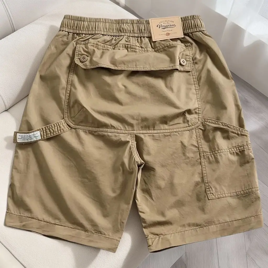 Fashion 2026 Casual Short Pants Summer Thin Retro Multi-pocket Tooling Shorts Washed Logging Machine Outdoor Cargo Shorts