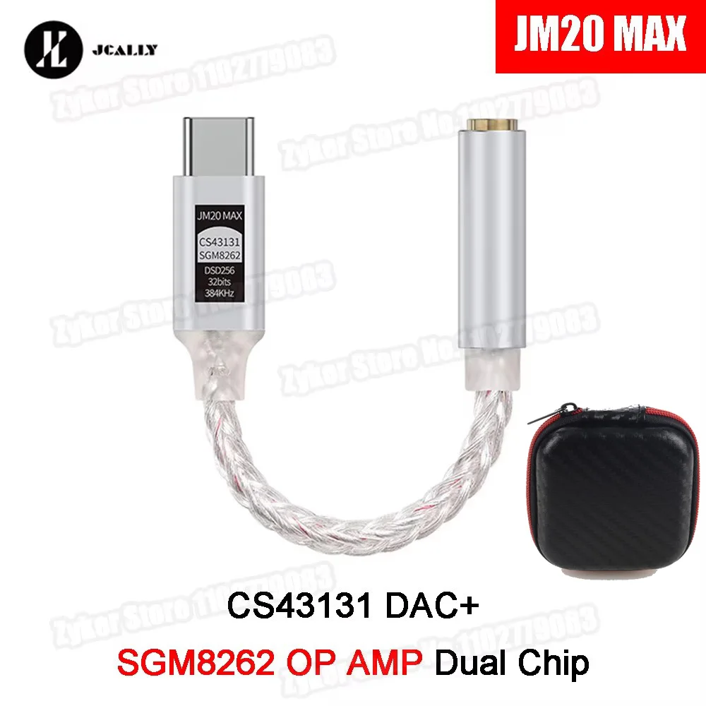 JCALLY JM20 Max CS43131 Typ C auf 3,5 mm HiFi DAC JM20 Digitale Audiodekodierung USB C Kopfhörer AMP Adapter für Android iPhone 15 16