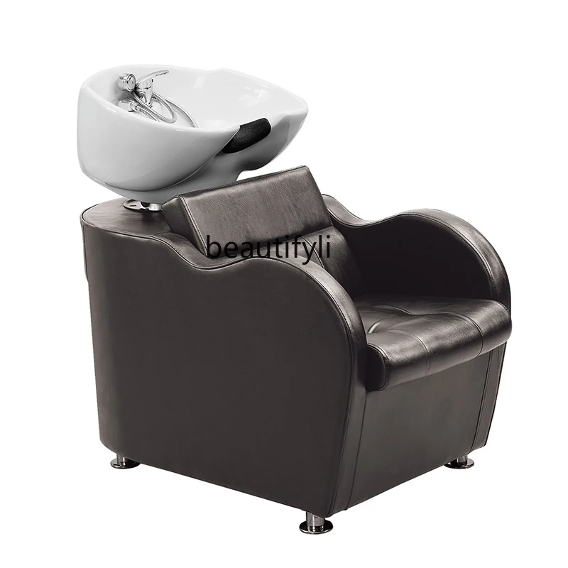 

Sitting Flushing Bed Ceramic Shampoo Basin Shampoo Chair Barber Shop Hair Salon Special