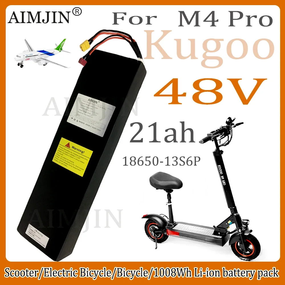 18650 48V 21AH 13S6P For KUGOO M4 Pro Scooter battery/Electric Bicycle/Bicycle/1008Wh New Li-ion battery pack