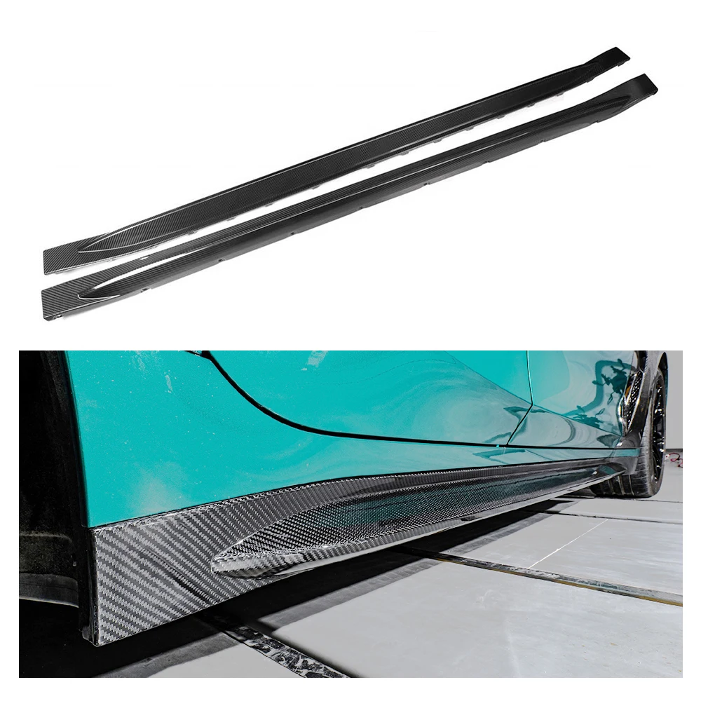 

For BMW M3 M4 G80 G82 2021+ Genuine Dry Carbon Fiber OEM Style Side Skirts Diffuser Spoiler Body Kits Auto Parts Customizable