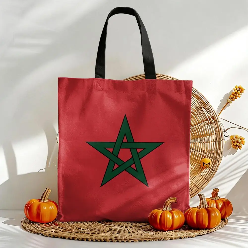 Middle East Africa Morocco Storage Bags Double-Sided Print Canvas Tote Bag Fashion Large Capacity Women's Shoulder Handbag