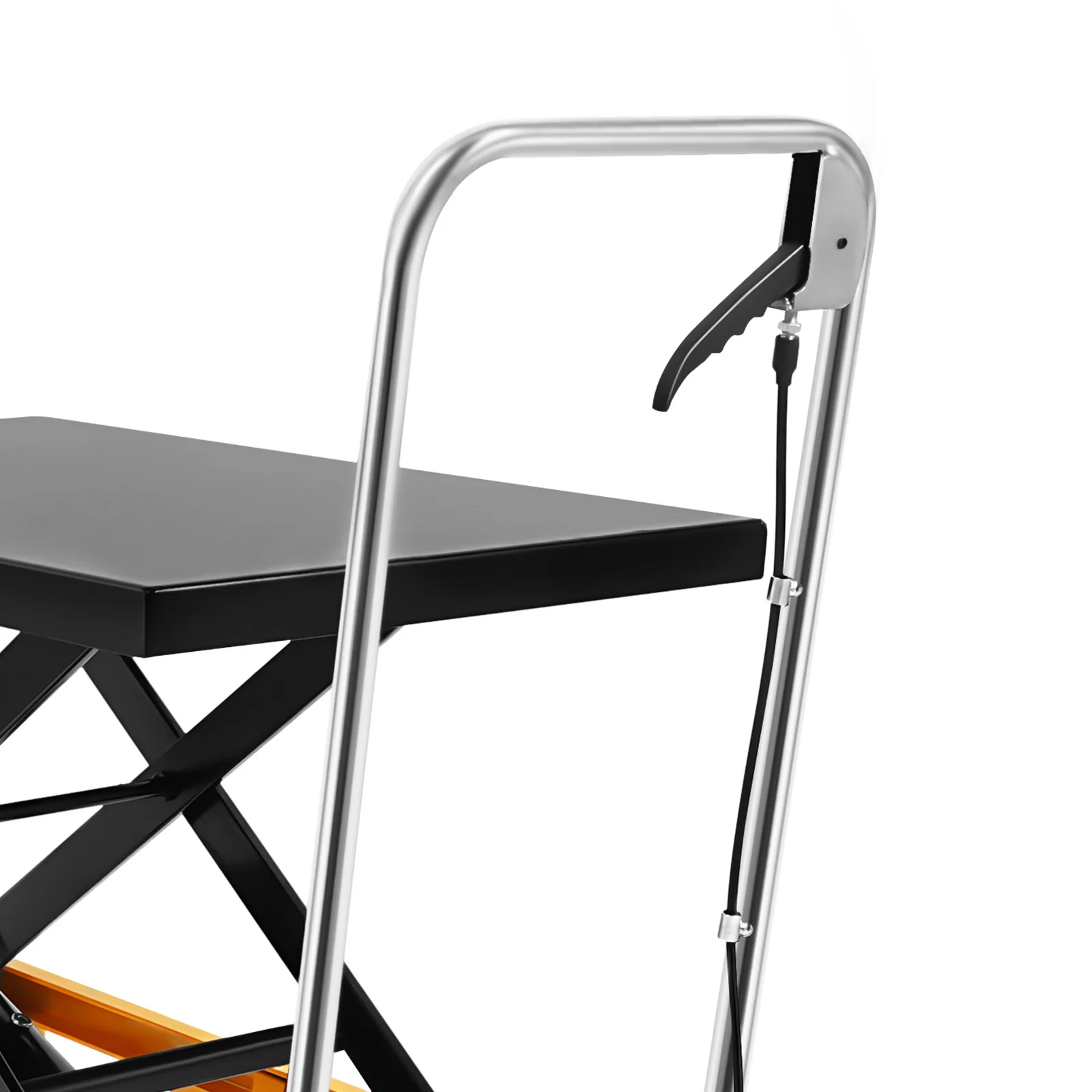 Hydraulic Scissor Lift Table 500lbs Mobile Single Scissor Lift Cart with PU Wheel Foot Pedal Handling Cart for Warehouse view 5