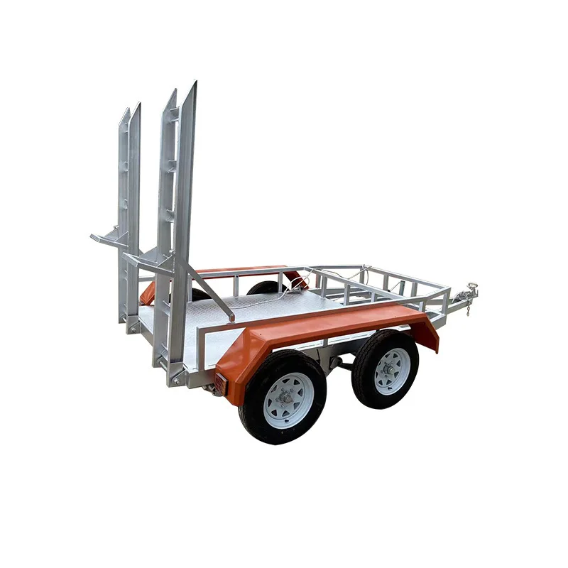 Excavator trailer manufacturer, support custom galvanized traction trailer, ladder tool truck factory direct sales