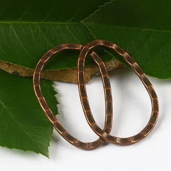 10pcs 40*27mm Copper-tone Egg Shaped Design Frame Charms H2167