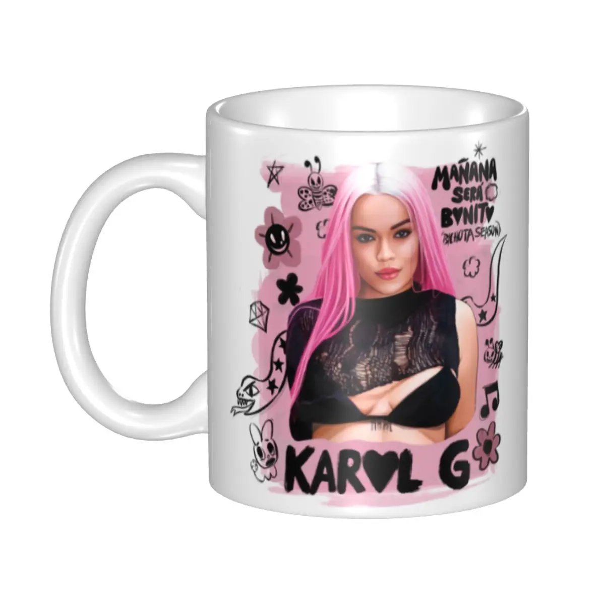 Custom Karol G Bichota Season Coffee Mugs DIY Reggae Ainger Ceramic Mug Cup Creative Present
