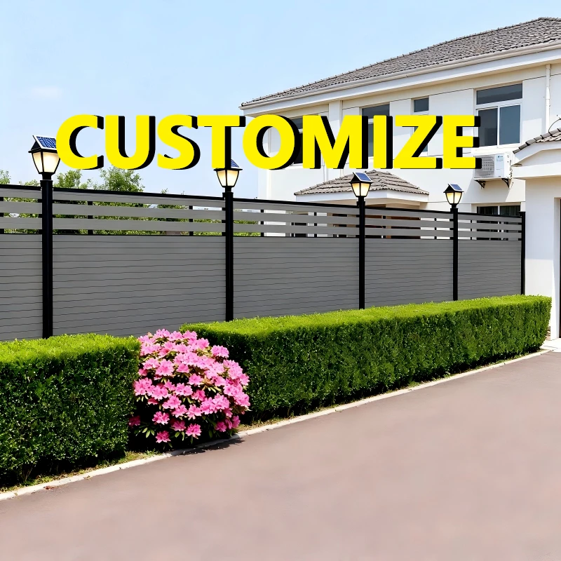 

Any Size Custom Heavy Duty WPC Privacy Fence Windproof Rainproof Weatherproof Outdoor Commercial Residence Garden Backyard Panel