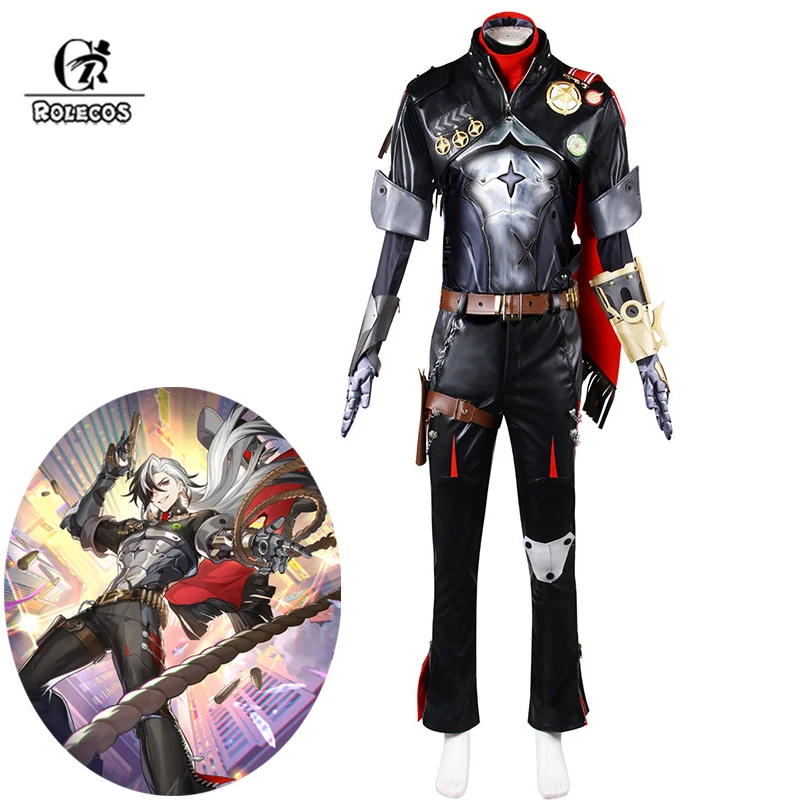 

ROLECOS Boothill Cosplay Costume Game Honkai Star Rail Boothil Black Men Uniform Halloween Carnival Party Outfit Fullset Suit