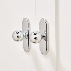 Solid Brass Chrome Cabinet Handles and knobs With Back Plate Luxury Wardrobe Pulls Silver Cupboard Door Knob Kitchen Accessories