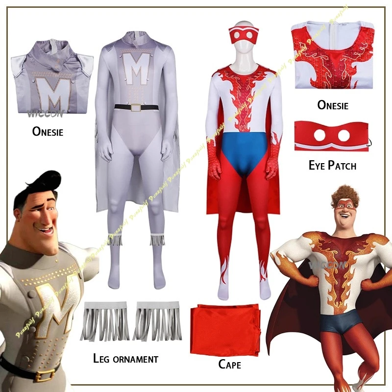 

Cosplay Costumes Me G Ga Mind Suit Onesie Clothe Men Boy Clothe Cape Cool Role Red Slivery Eye Mask Girl Set Christmas Halloween