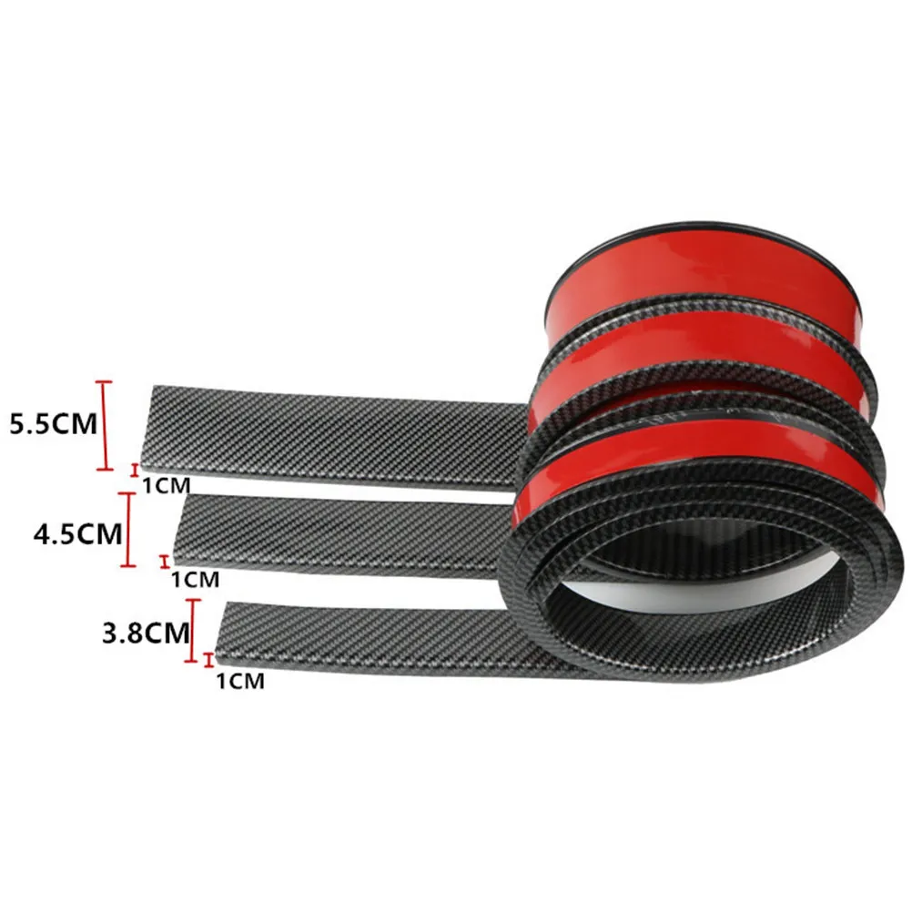 4.5cm X 1.5m Universal Wheel Brow Strip Black Red Flexible Weatherproof Car Wheel Protector Mud Scratch Chip Guard for All