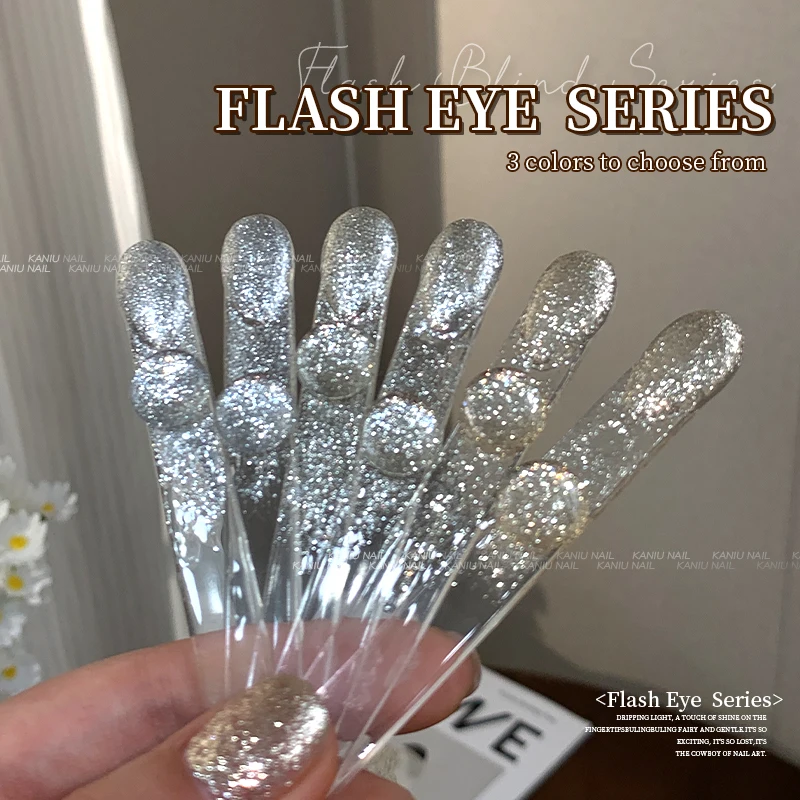 Kaniu 12ml glitter gel unha polonês verão prata brilhante espumante unha polonês semi-permanente uv gel arte do prego manicure verniz