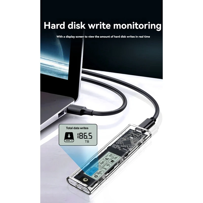 New-Shuole M. 2 NVME/NGFF Dual Protocol Solid State Drive Case Intelligent Digital Health Detection Typc3.2 Hard Drive Case