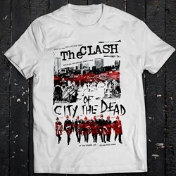 Plus Size Streetwear Casual Short Sleeve Round Neck City of the Dead Black Market Clash T-Shirt The Vanilla Tapes Joe Strummer