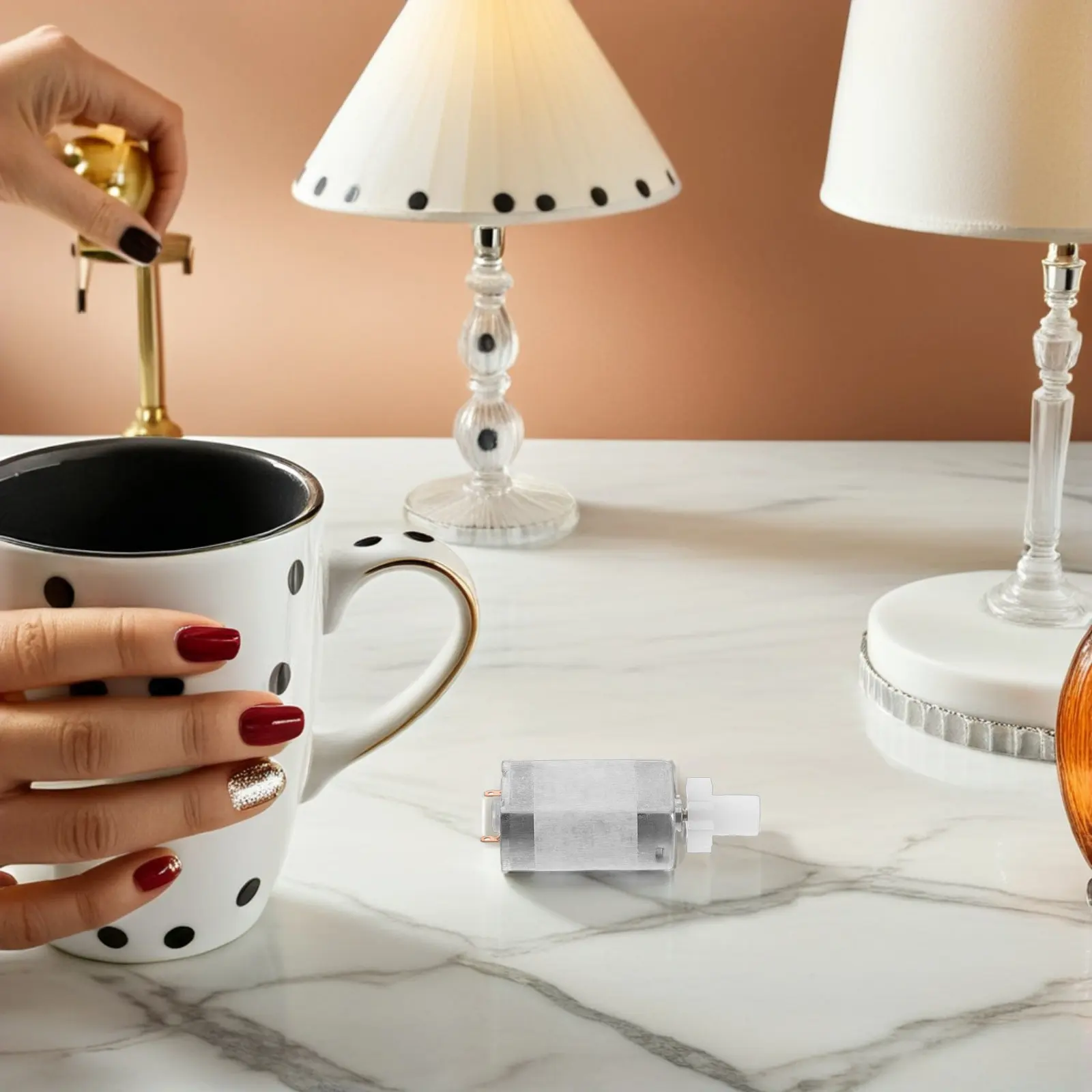 

Nail Drill Handpiece .4V Dc High Speed Low Noise Replacement Part Electric Manicure Drill Motor Nail Grinding Polishing