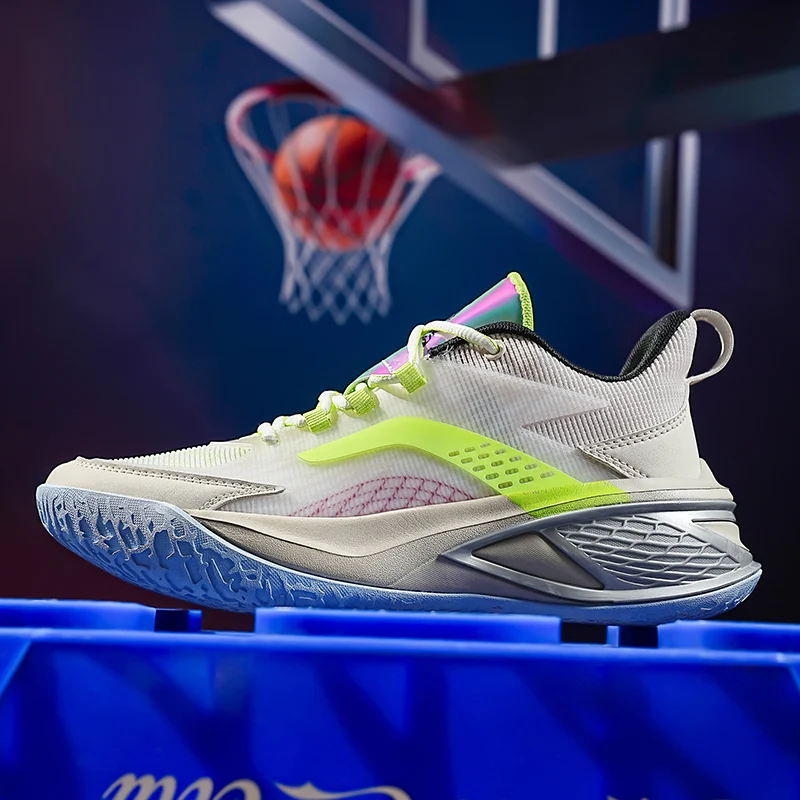 

Баскетбольные кроссовки высокого качества, модные светоотражающие ботинки-корзины, удобные дышащие кроссовки, уличная резиновая противоскользящая мягкая межподошва