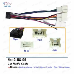 Cable de Radio de coche, arnés de cableado de alimentación, conector de unidad principal Android para Nissan Maxima, Murano, x-trail, Xterra, Frontier, Altima, Teana
