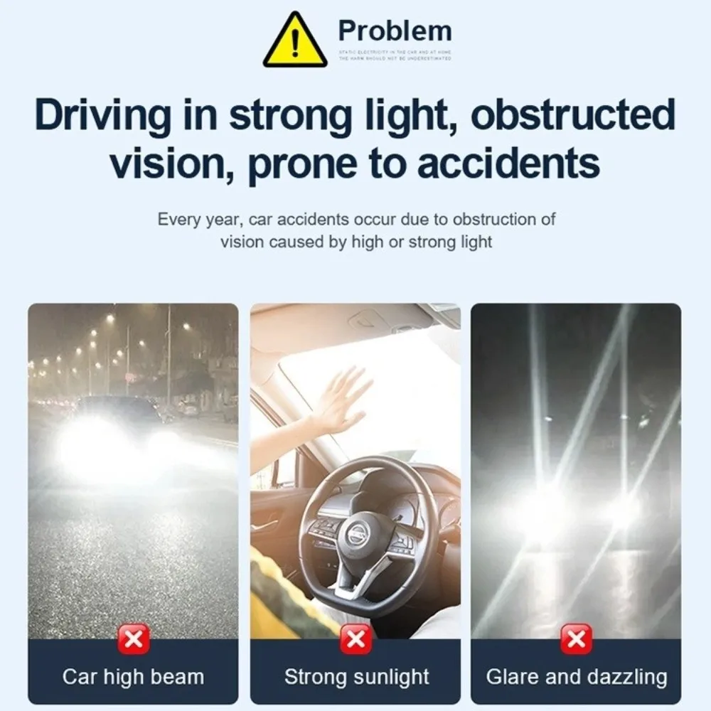 

Качественный анти-солнцезащитный козырек для автомобиля, УФ-защита, четкий обзор, антибликовый солнцезащитный козырек, универсальное зеркало ночного видения для автомобиля