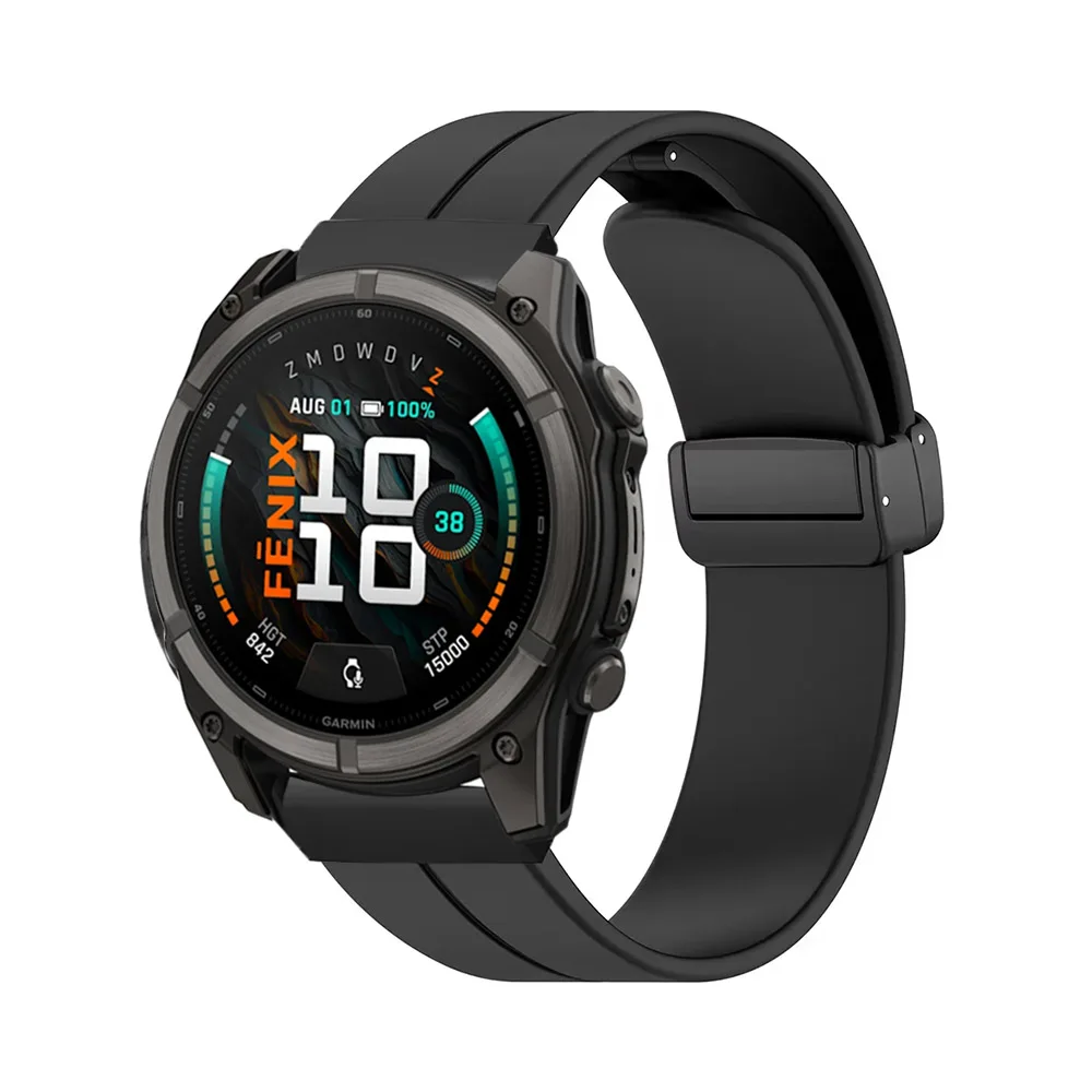 26mm 22mm 20mm Magnetic Silicone Strap For Garmin Fenix 9 9pro 8 8pro/Epix Pro Gen2 51mm 47mm Fenix 7X 6X 5X 7 6 5 Wristbands