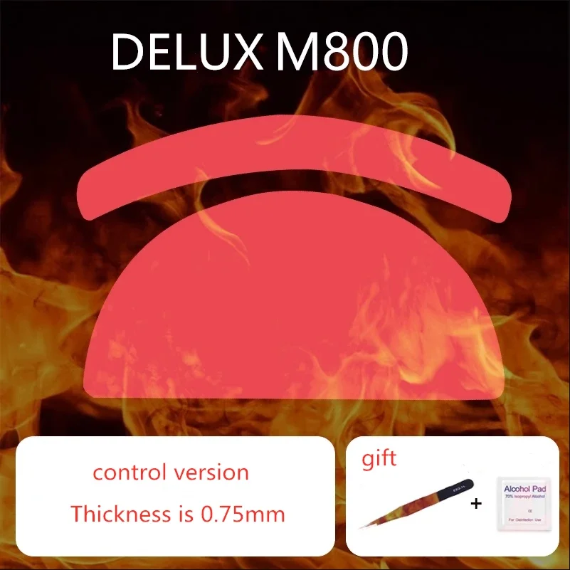 1 Set Ultraglide Mouse Skates For DELUX M800 Pro / M800 MINI Control Speed Mouse Feet ICE Version Thickness 0.75mm Mice Glides
