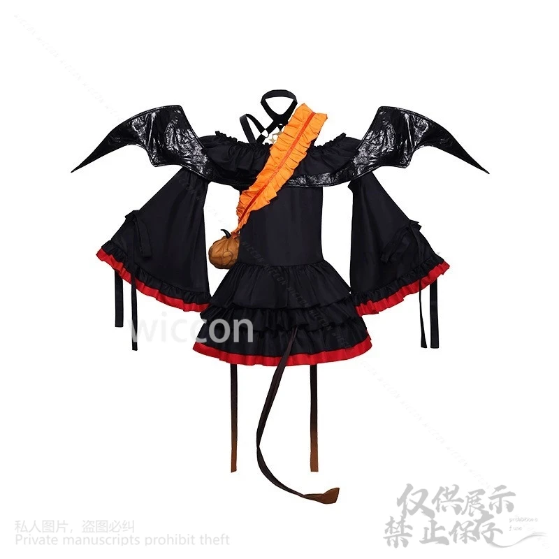 VTuber تيتو تأثيري أنيمي لعبة مشروع Sekai فستان مُصمم حسب الطلب أحمر أسود لوليتا الشيطان كوس الباروكات لجميع القديسين عيد الميلاد مخصص