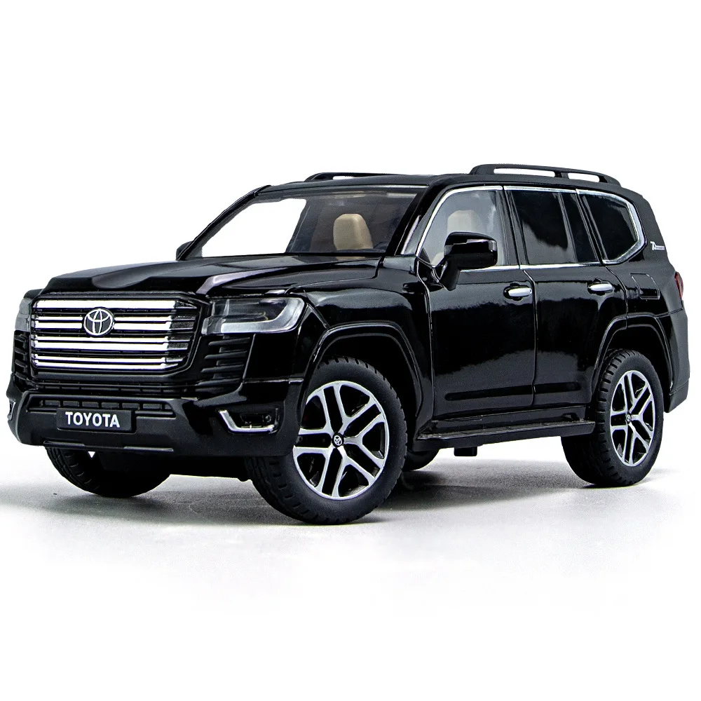 Coche Toyota LAND CRUISER SUV de alta simulación, vehículo de aleación de Metal fundido a presión, modelo de coche de juguete, regalos de colección,