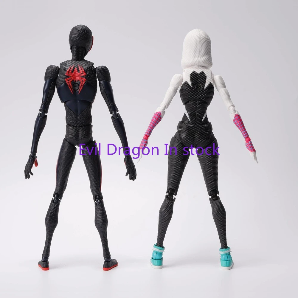 Stock Spider-Man Action Figure Original Bandai S.H.Figuarts Gwen Miles Morales THE SPIDER-VERSE Assembly Model Collectible Toy