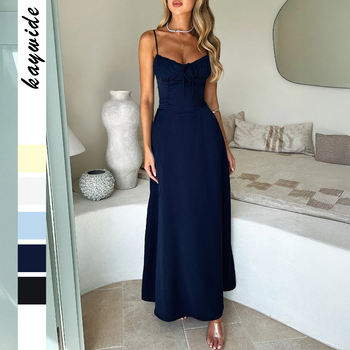 Female Clothing Women's Dress Elegant Strapless A-line Long Skirt Dress For Women 2025 Summer Elegant Party Dresses Long Dresses