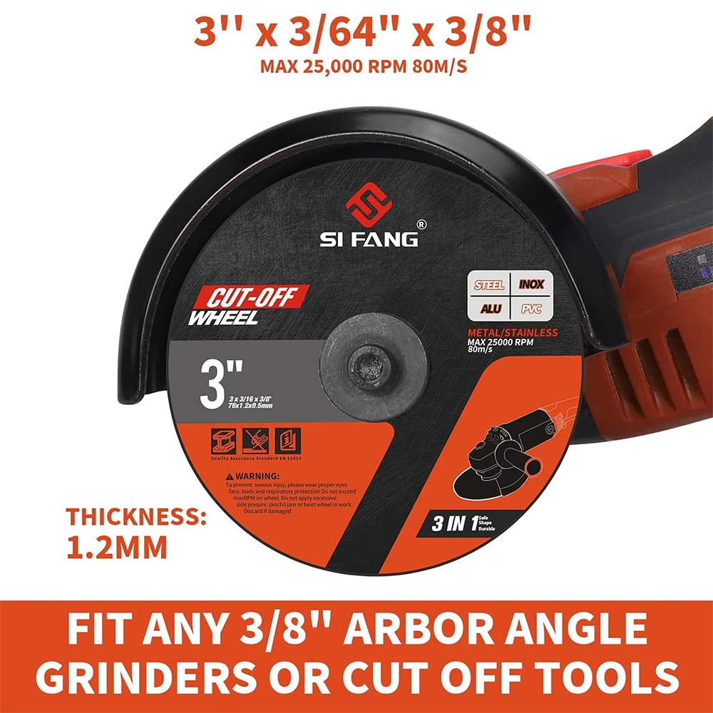 5/10/25Pcs 3 Inch Cut Off Wheels with 1/4