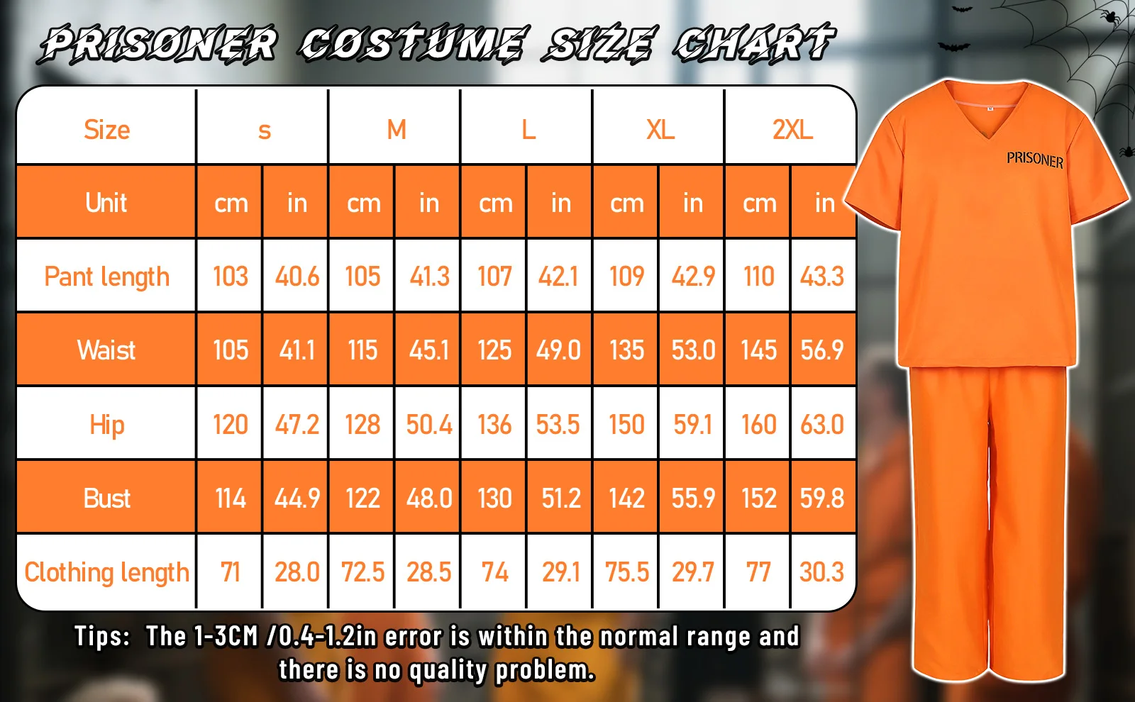 زي سجين بدلة سجن للبالغين زي برتقالي سروال سجن ملابس قناء مجموعة إجرامية للأطفال دعائم تنكرية للهالوين