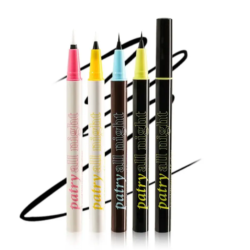 

Liquid Eye Liner Waterproof Smudge Proof Ultra-Precise Felt Tip Waterproof Liquid Eye Liner 4X High-Pigmented Eye Liner Pen For