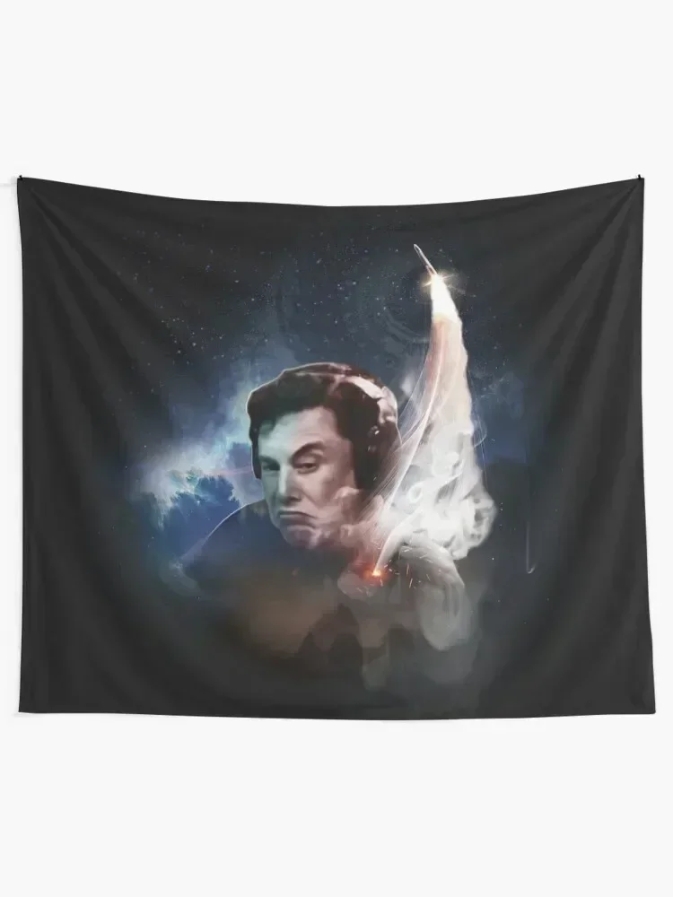 Elon Musk - Blast Off Tapestry Decoration Room Wall Deco Bedroom Decor Aesthetic Tapestry