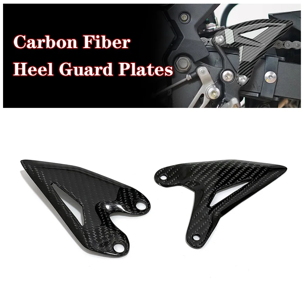

Carbon Fiber Motorcycle Accessories Heel Guard Plates Foot Rests For Kawasaki Ninja 400 500 Ninja400 Z400 Ninja500 Z500 2018+