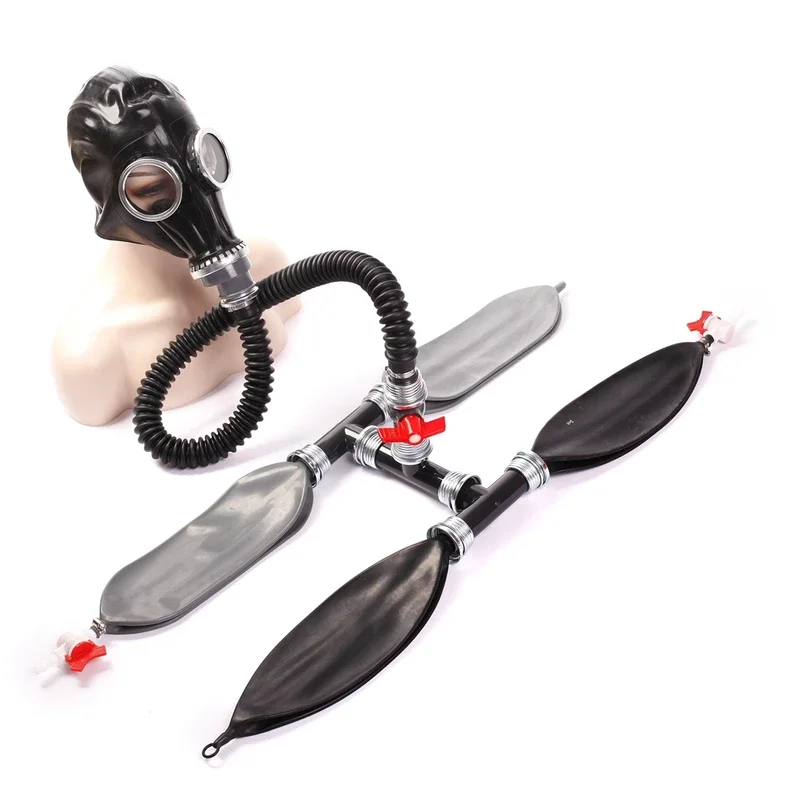 Ftshist Breathing Bottle Latex Breathing Bag Water Filter Negative Pressure Breath Control Choking Game Gas Mask Accessories