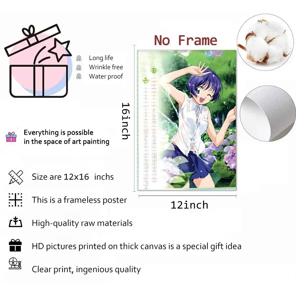 Anime Romance Ai Yori Aoshi Painting Calligraphy Poster Parisian chic decor Glam Canvas Modern living room