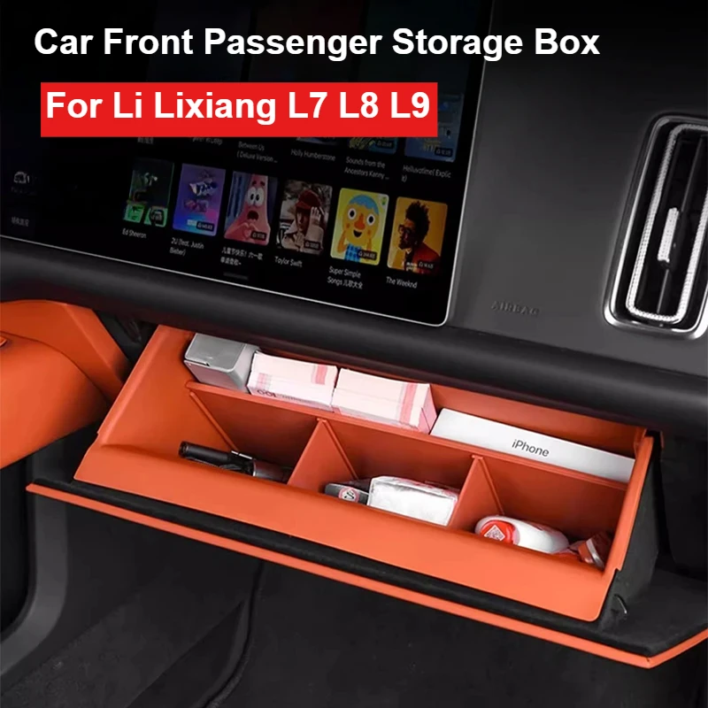 

For Li Lixiang L7 L8 L9 Car Front Passenger Storage Box Partition Storage Car Storage Organization for Leading Ideal Li L7 L8 L9