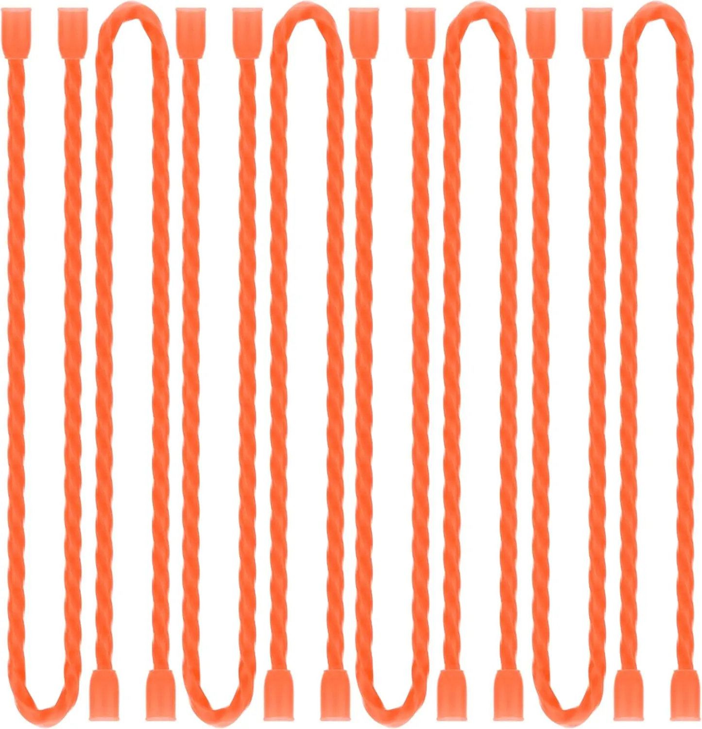 

8Pcs 12-Inch Reusable Silicone Cable Ties, Colorful Steel-Core Twist Ties for Organizing Cords, Bendable Holder for Indoor & Outdoor Use, Orange