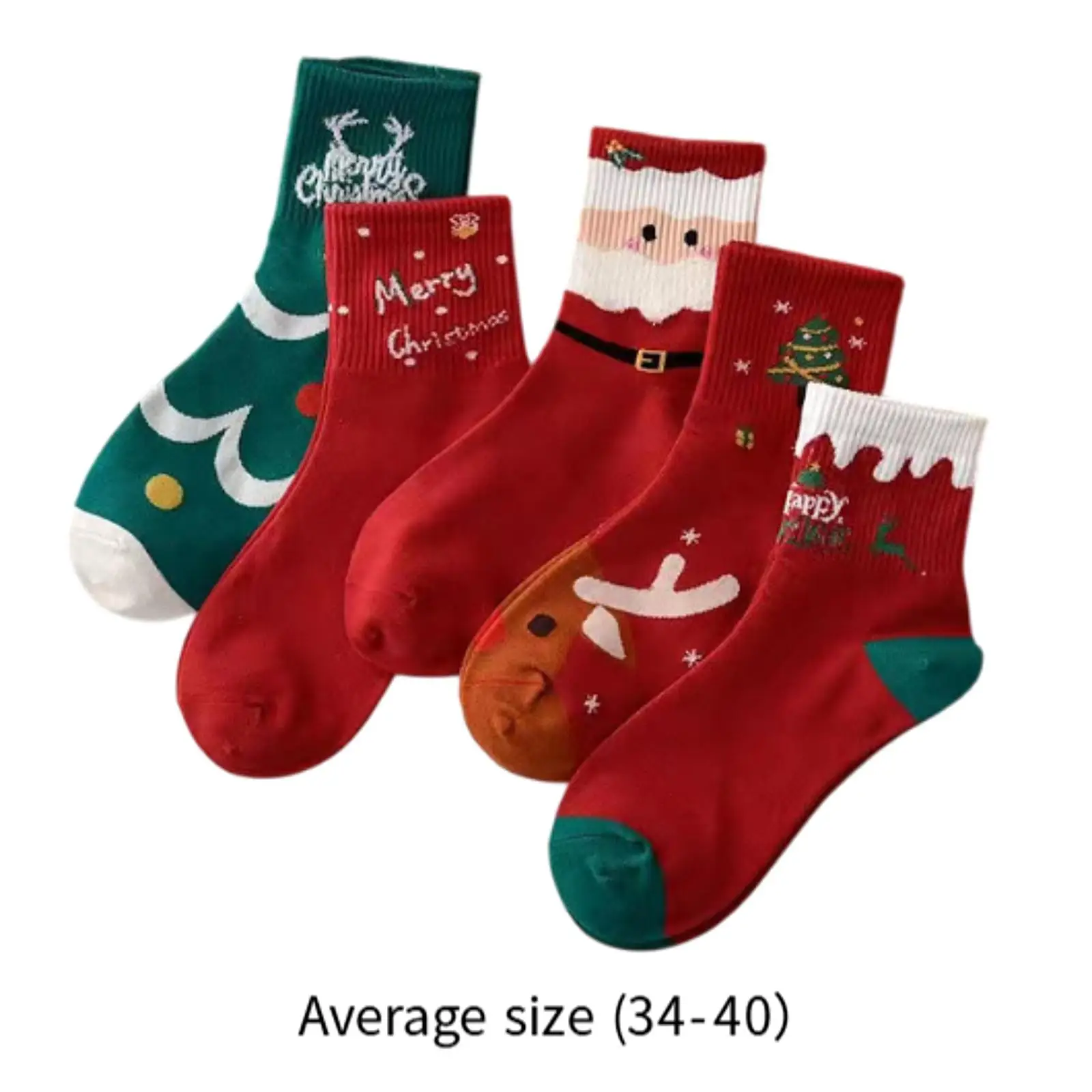 جوارب قطنية شتوية لعيد الميلاد ناعمة ومسامية للعام الجديد للرجال والنساء هدية المهرجانات
