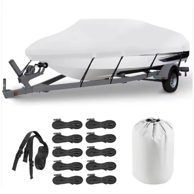 Outdoor Waterproof Boat Cover Giant Trailerable with 600D PVC and Oxford Fabric Material for Use