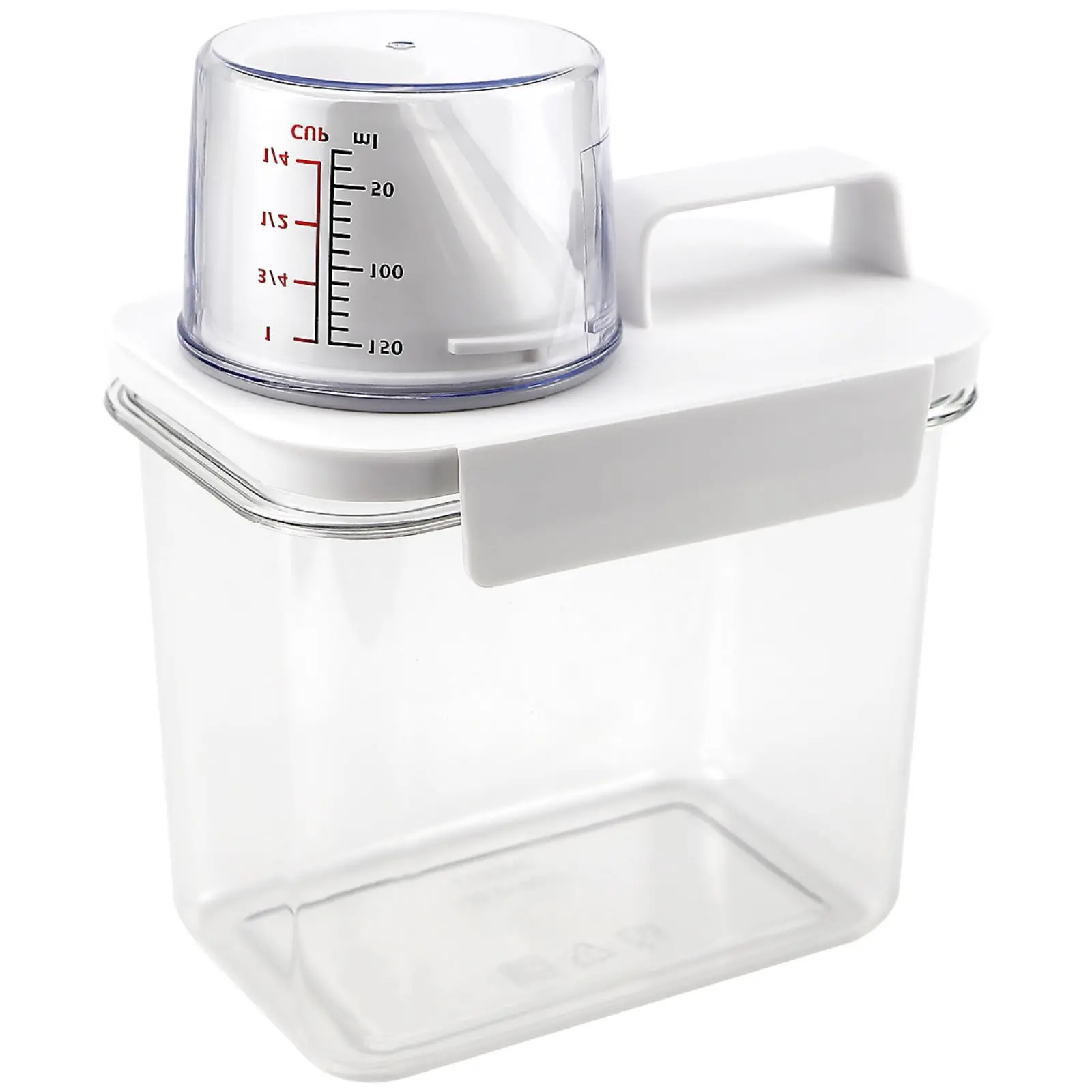 

3Pcs Laundry Detergent Dispenser with Measuring Cup,1100ml Laundry Powder Detergent Storage Box,Moisture Proof Detergent Bottle