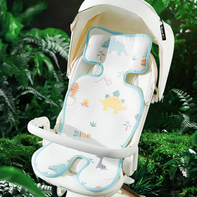 cartoon Stroller cool mat baby stroller mat, summer baby stroller mat, universal baby and children's breathable ice silk cushion