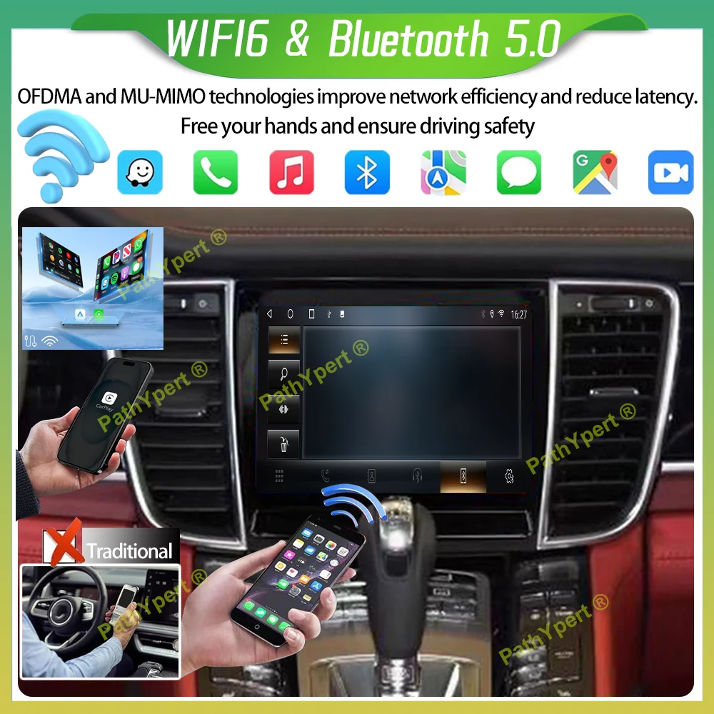 راديو سيارة Carplay DSP يعمل بنظام أندرويد 15 مع مشغل وسائط متعددة 8 أنوية 8 جيجابايت + 256 جيجابايت 4G بلوتوث لبورشه باناميرا 970 G1 ماكان 2010-2017