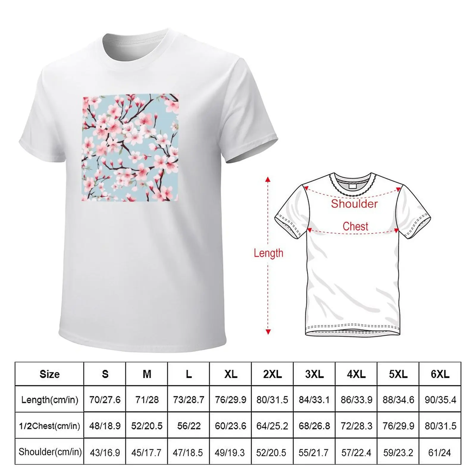 Cherry Blossoms T-shirt aesthetic clothes summer tops T-shirt men