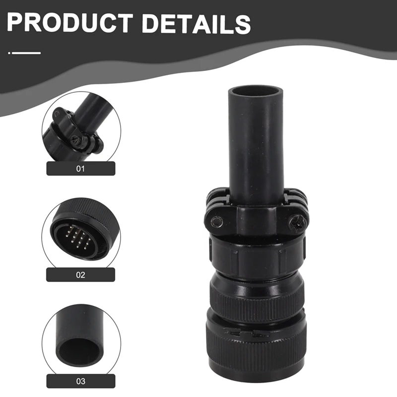 Welding Tool 14 Pin Aviation Socket Connector Male Plug for Welder Welding Tool Welder Accessories Black-DTB1